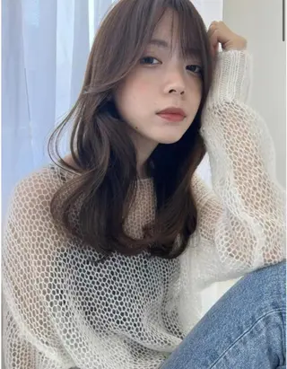 セミロング 【髪質改善×トレンド ヘア】杉崎のヘアスタイル