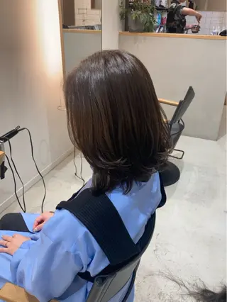 ミディアム カラー 久野紗愛 【髪質改善　艶髪】のヘアスタイル