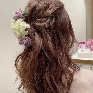 ロング カラー パーマ ヘアアレンジ 小野寺瑞希 /最小顔カットのヘアスタイル