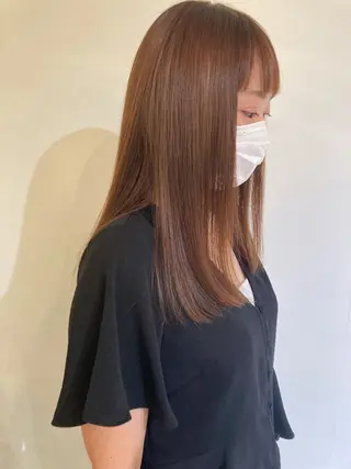 セミロング お洒落ベージュ🤎 代官山shibukiのヘアスタイル