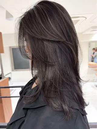 ミディアム カラー ヘアアレンジ 🫧透明感カラー/ 艶カラー🫧namiのヘアスタイル