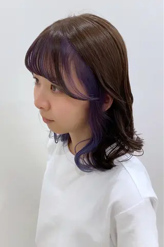 ミディアム カラー 古澤 あかねのヘアスタイル