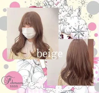 セミロング カラー ヘアアレンジ 🎀トップスタイリ スト湯川響🎀のヘアスタイル