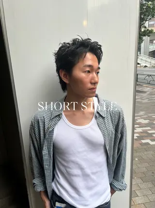 ショート パーマ メンズ 💈メンズ短髪特化 ✂︎伊藤大輝💈のヘアスタイル