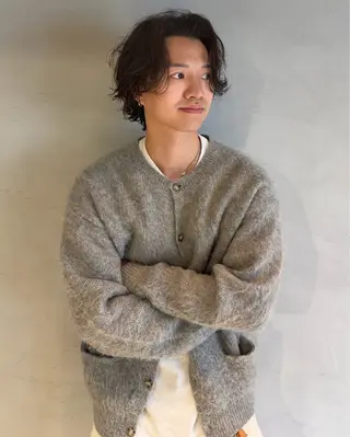 ミディアム パーマ メンズ メンズ特化 しゅうへいのヘアスタイル