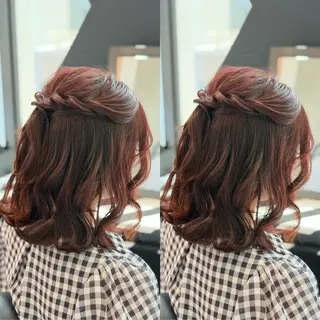 ショート ヘアアレンジ 梅田茶屋町ヘアセット 🎀RIONA🎀のヘアスタイル