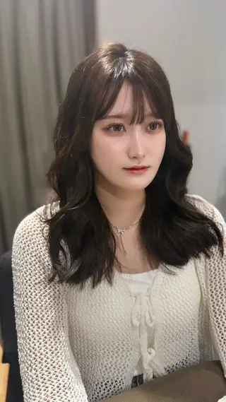 セミロング 韓国ヘア/透明感 カラー/YUSEIのヘアスタイル