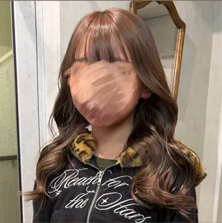ロング カラー キッズ 透明感カラー🫧🎀 まりなのヘアスタイル