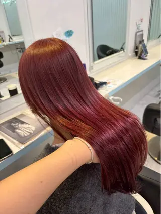 ロング カラー ヘアアレンジ メンズ 小高 咲蘭のヘアスタイル