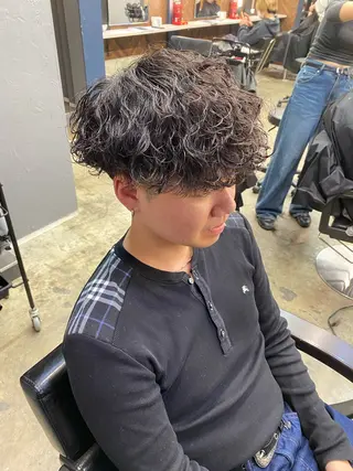 ショート パーマ メンズ パーマ/ケアブリーチ /博多/YOSUKEのヘアスタイル