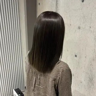 セミロング カラー ツヤ髪ハイトーン ×レイヤー🌝リオのヘアスタイル