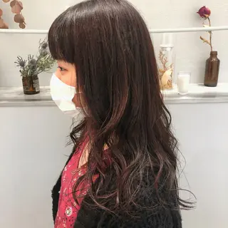 ロング カラー 柏木 彩花のヘアスタイル