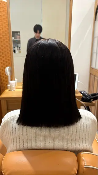 ロング カラー 似合わせ 顔周りYUUGAのヘアスタイル