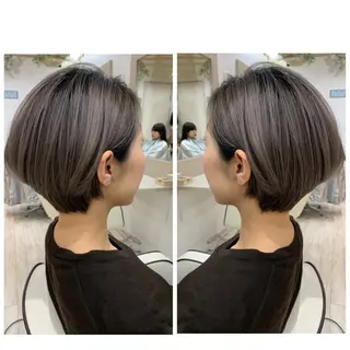 ショート カラー 京都大人女性ショート 徒歩1分/秋山のヘアスタイル