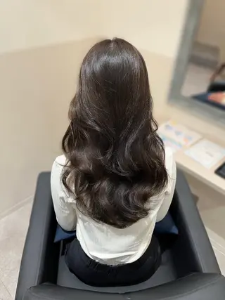 ロング 堤　葵生/透明感カラ ー/髪質改善縮毛矯正のヘアスタイル