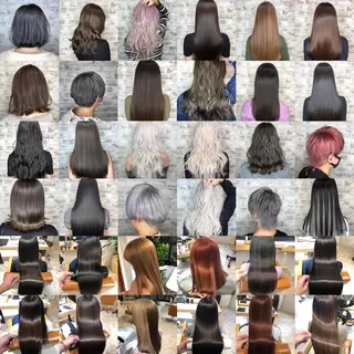 セミロング カラー ヘアアレンジ トッチ 艶髪髪質改善のヘアスタイル