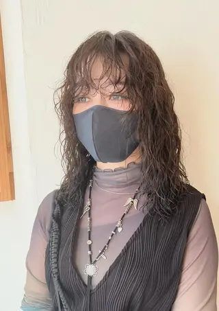 ミディアム パーマ ショート& パーマ　坂本のヘアスタイル