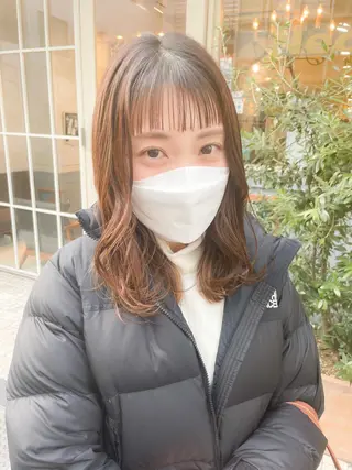 セミロング カラー ✨カラー支持No.1 🧸ワキ カナコ🧸のヘアスタイル