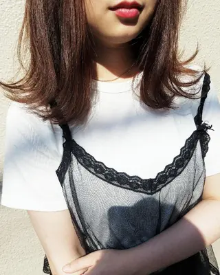 ミディアム 🙃 透明感カラー/ボブのヘアスタイル