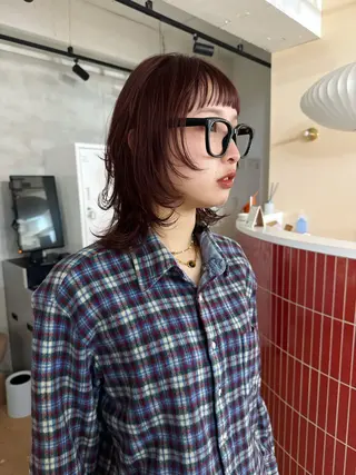 ミディアム カラー ❤️アヤカ Wカラー ボブ レイヤー❤️のヘアスタイル