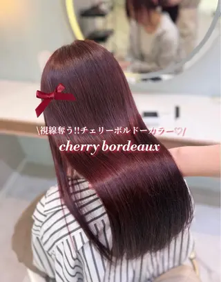 ロング カラー 暖色⌇﻿縮毛矯正⌇﻿ 𝐀𝐤𝐚𝐫𝐢のヘアスタイル