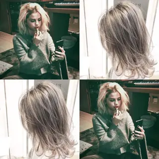 ミディアム カラー ヘアアレンジ 縮毛矯正 髪質改善寺坂雄飛💐のヘアスタイル