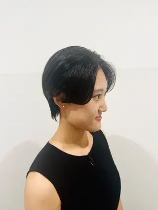 ショート Ken 曲がる縮毛矯正/韓国のヘアスタイル