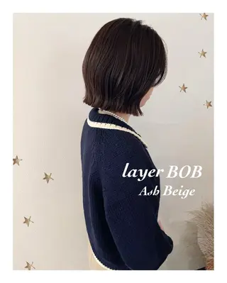 ミディアム カラー 市川 千夏のヘアスタイル