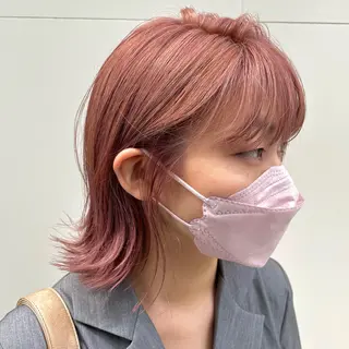ミディアム 梅田美容室/ ウルフカットのヘアスタイル