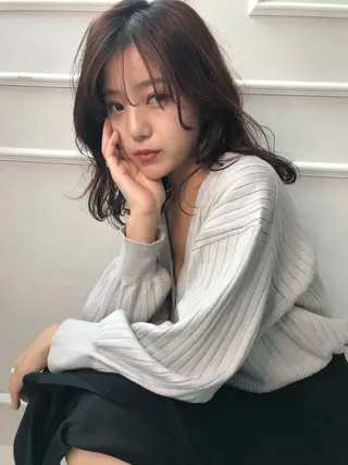 ロング カラー 中尾 碧斗のヘアスタイル
