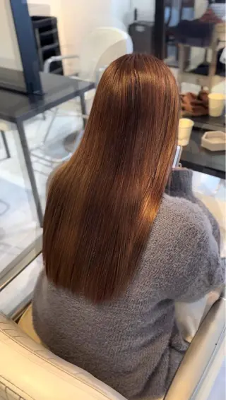 ロング カラー 髪質改善ストレート オルメントのヘアスタイル