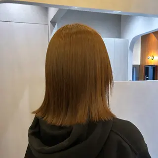 ミディアム カラー 盛れる顔まわりカット 髪質改善/渋谷/れんのヘアスタイル