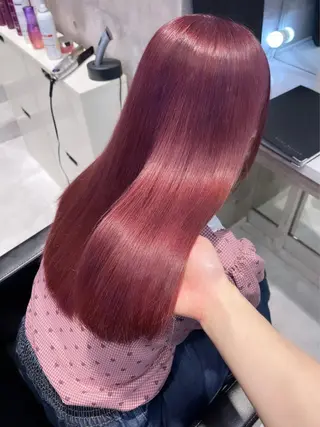 ロング カラー パーマ ヘアアレンジ メンズ キッズ ネイル マツエク・マツパ アイブロウ 🎀韓国レイヤー YURINA🎀のヘアスタイル