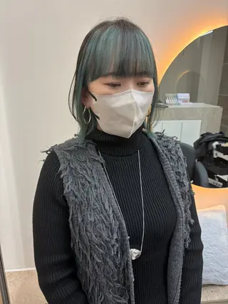 ミディアム カラー パーマ 《柔らかhair𓍯 》木村美姫のヘアスタイル