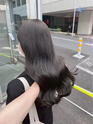 ロング カラー ヘアアレンジ 韓国ヘア/縮毛 /大人透明感🫧のヘアスタイル