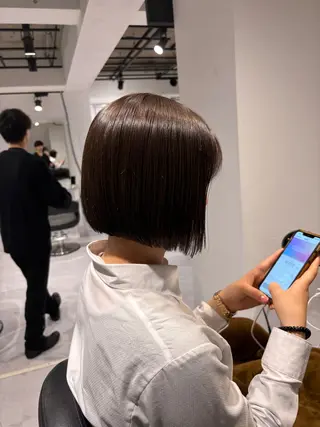 ショート カラー 表参道♡暗髪♡ 艶カラー♡アユミのヘアスタイル