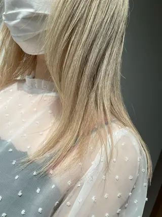 セミロング カラー レイヤー/ハッシュ 渋谷/サッタのヘアスタイル