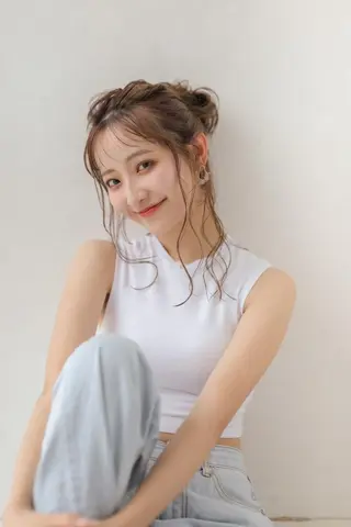 ロング カラー ヘアアレンジ 似合わせレイヤー 海外風レイヤーmioのヘアスタイル