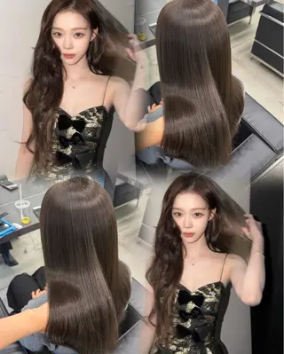 ロング 韓国🫧髪質改善🫧 縮毛矯正🫧陽菜🫧のヘアスタイル
