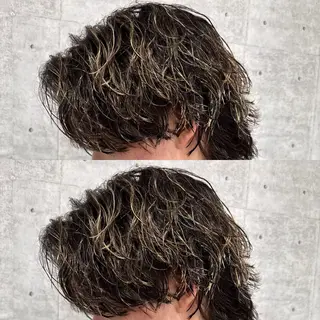 ミディアム カラー メンズ 髪質改善/白髪ぼかし /ブリーチ/ヨナミネのヘアスタイル