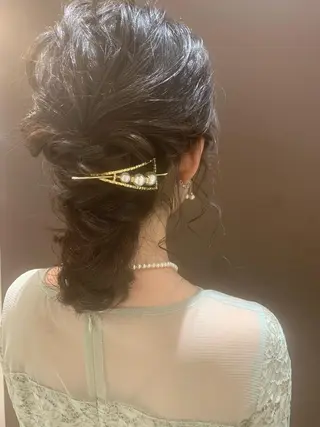 セミロング カラー ヘアアレンジ きむえり/髪質改善 /うねり広がり改善のヘアスタイル