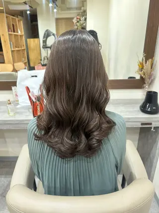 セミロング 韓国風パーマ/ヘア セット/店長みづきのヘアスタイル
