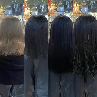 セミロング カラー ヘアアレンジ 🌈派手髪エクステ ブレイズ🌈ひろとのヘアスタイル