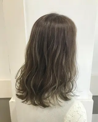 セミロング カラー ヘアアレンジ GiseL天神カラー 髪質改善/ブリーチのヘアスタイル