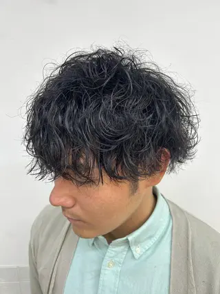 パーマ メンズ ダブルスキルエクステ /羽エクステ白石宇由のヘアスタイル