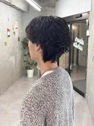 ショート パーマ メンズ door white hideのヘアスタイル