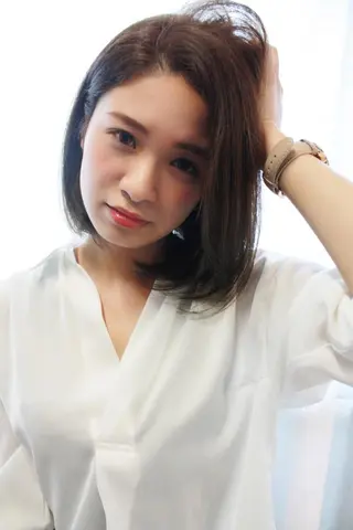ミディアム カラー パーマ tuuli トゥーリのヘアスタイル