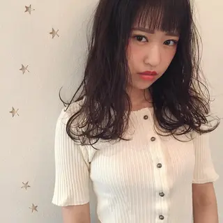 セミロング 市川 千夏のヘアスタイル