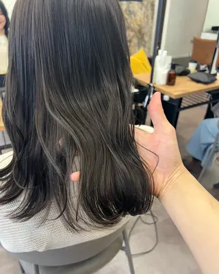 ミディアム 透明感カラー🌿/ 髪質改善カラー/カナのヘアスタイル