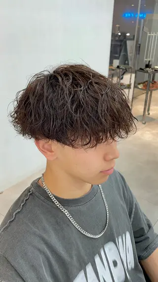 パーマ メンズ 森口 竜匡のヘアスタイル